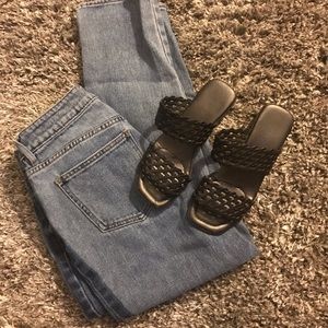 Cute Black Sandals With Heel